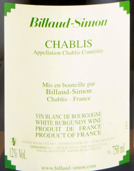 2022 Domaine Billaud-Simon Chablis branco