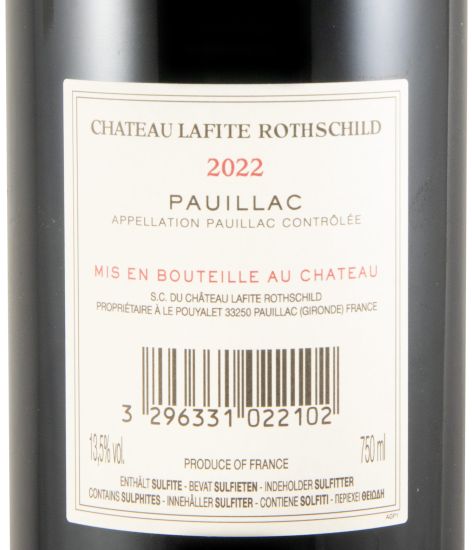2022 Château Lafite Rothschild Pauillac tinto