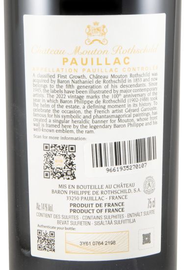 2022 Château Mouton Rothschild Pauillac tinto