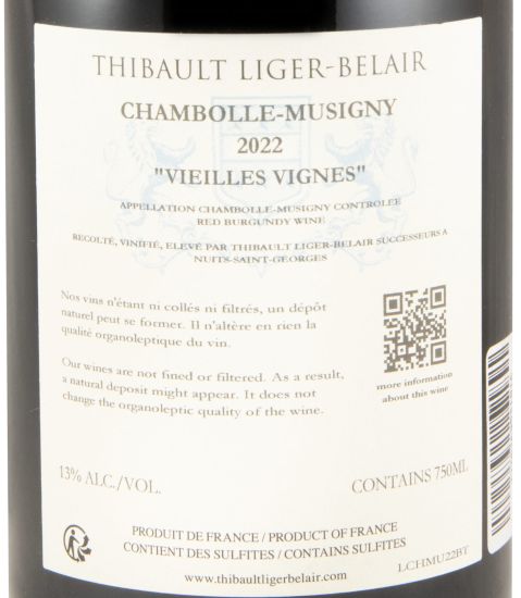 2022 Domaine Thibault Liger-Belair Chambolle-Musigny Vieilles Vignes tinto