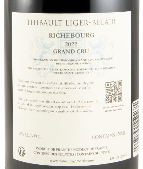 2022 Domaine Thibault Liger-Belair Richebourg Grand Cru red