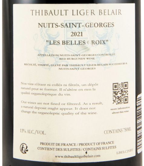 2021 Domaine Thibault Liger-Belair Les Belles Croix Nuits-Saint-Georges tinto