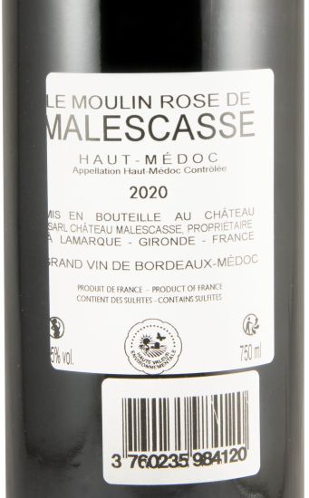 2020 Château Malescasse Le Moulin Rose de Malescasse Haut-Médoc red