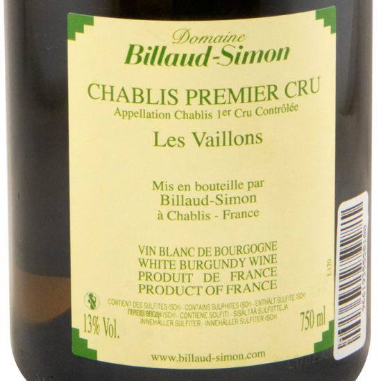 2023 Domaine Billaud-Simon Les Vaillons Chablis branco