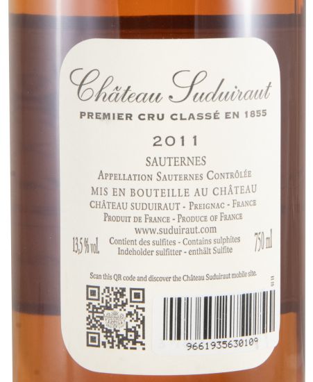 2011 Château Suduiraut Sauternes white
