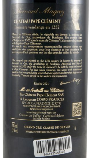 2021 Château Pape Clément Pessac-Léognan tinto