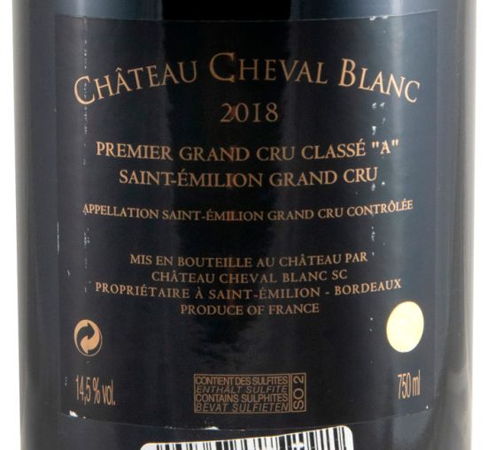 2018 Château Cheval Blanc Saint-Émilion tinto