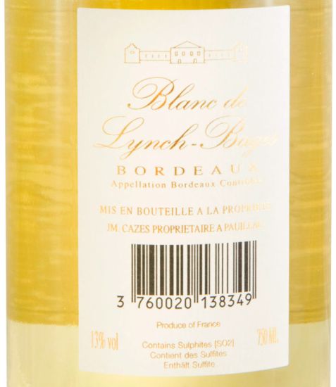 2022 Château Lynch-Bages Blanc de Lynch-Bages Pauillac branco