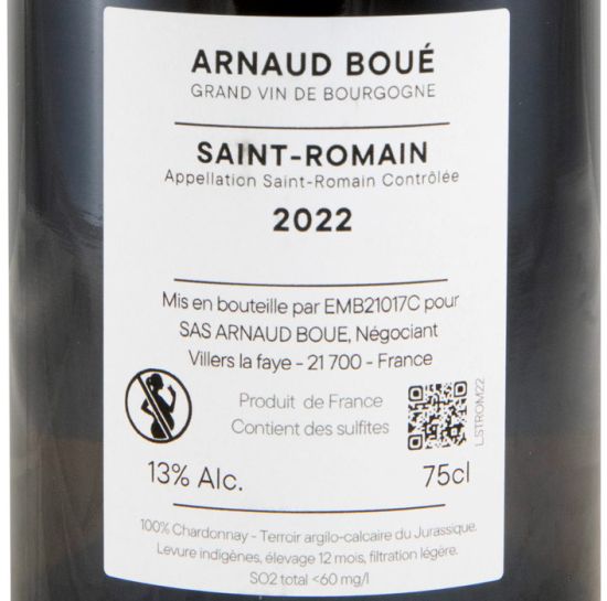 2022 Arnaud Boué Saint-Roman branco
