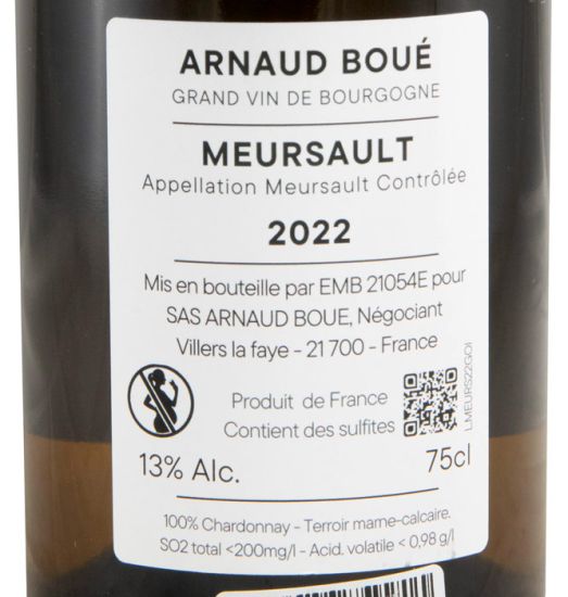 2022 Arnaud Boué Mersault white