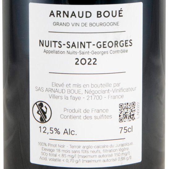 2022 Arnaud Boué Nuits-Saint-Georges tinto