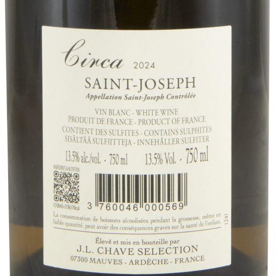 2024 Domaine Jean-Louis Chave Sélection Circa Saint-Joseph branco
