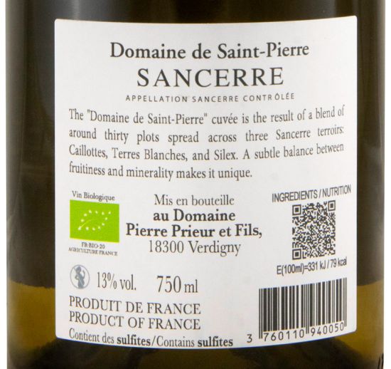 2024 Pierre Prieur & Fils Sancerre organic white