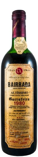 1980 Adega Cooperativa de Cantanhede Altíssimo Garrafeira red