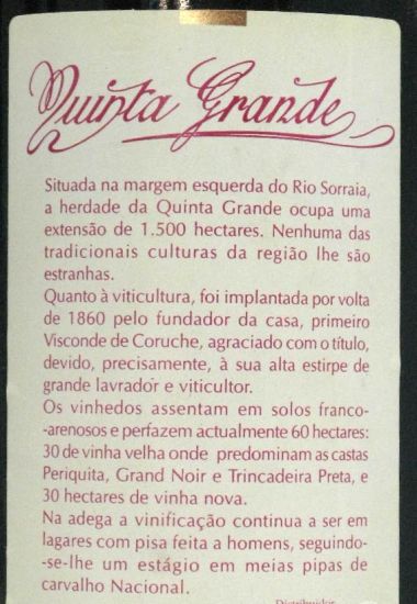 1995 Quinta Grande red