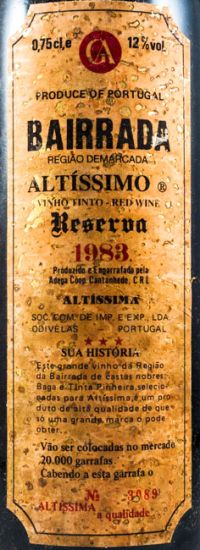 1983 Altíssimo Reserva red