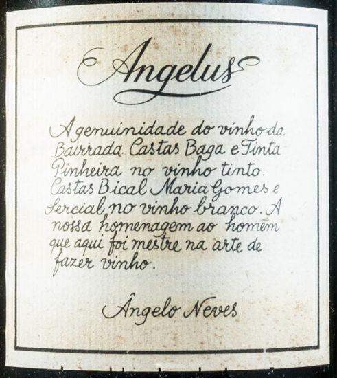 1984 Angelus Reserva Bairrada tinto