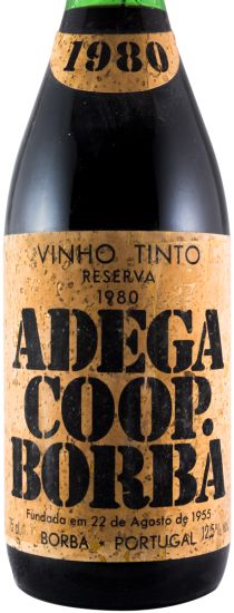 1980 Borba Reserva tinto (rótulo de cortiça)