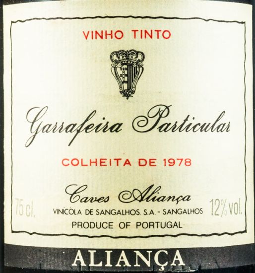 1978 Aliança Garrafeira Particular Bairrada tinto
