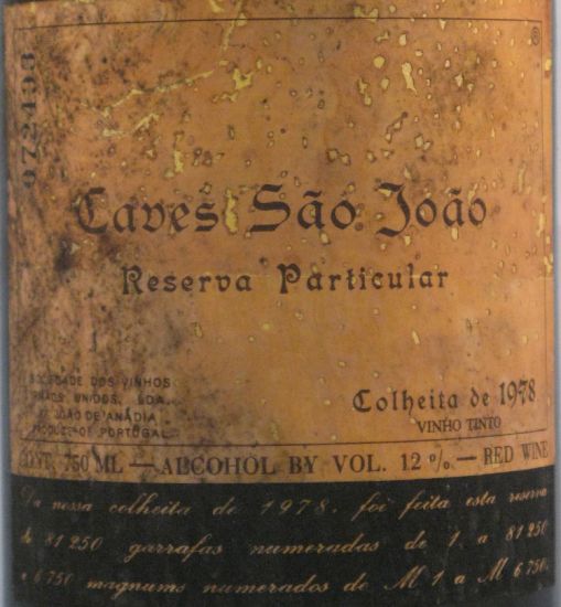 1978 Caves São João Garrafeira Particular tinto