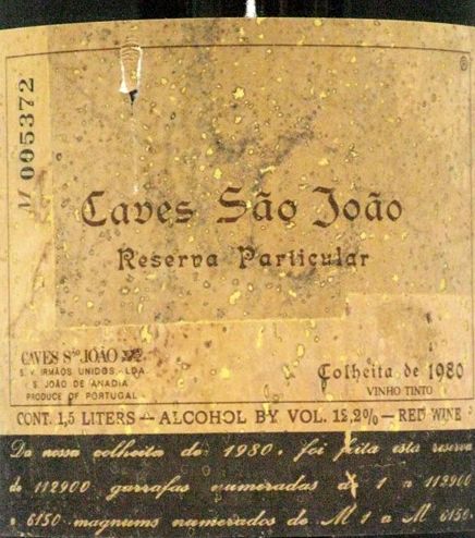 1980 Caves São João Reserva Particular red 1.5L