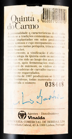 1987 Quinta do Carmo Garrafeira tinto