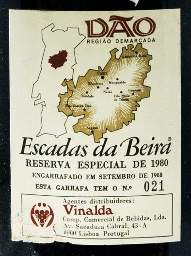 1980 Escadas da Beira Reserva Especial tinto 3L