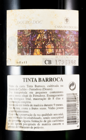 1999 Quinta do Cachão Tinta Roriz tinto