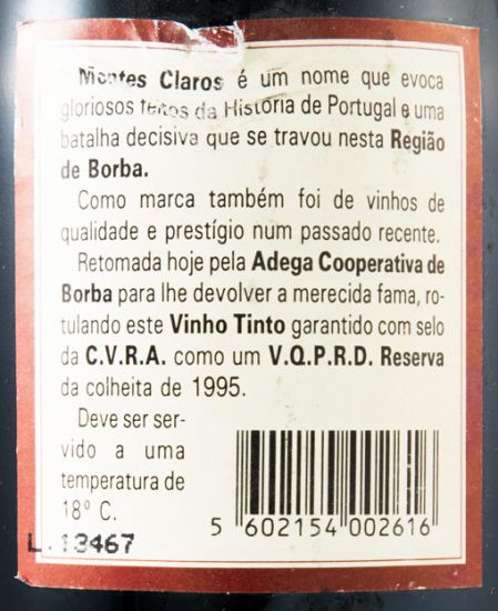 1995 Montes Claros Reserva red