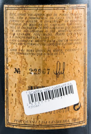 1992 Scarpa Garrafeira tinto