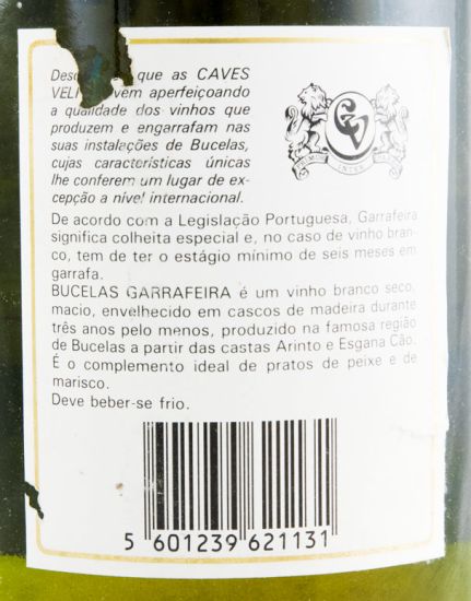 1987 Caves Velhas Bucelas Garrafeira branco