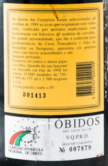 1989 Quinta das Cerejeiras Reserva tinto 1,5L