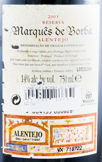 2003 João Portugal Ramos Marquês de Borba Reserva tinto
