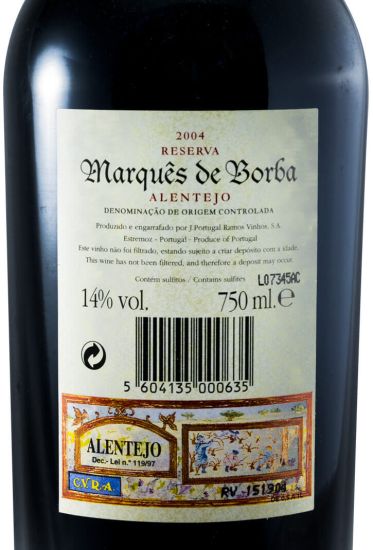 2004 João Portugal Ramos Marquês de Borba Reserva tinto