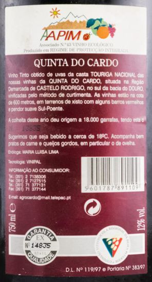 1998 Quinta do Cardo Touriga Nacional tinto