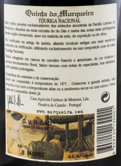 2000 Quinta da Murqueira Touriga Nacional red