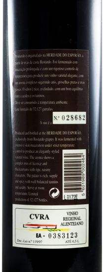 1999 Herdade do Herdade do Esporão Bastardo tinto 50cl