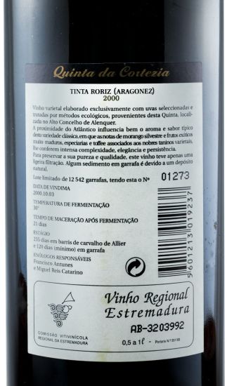 2000 Quinta da Cortezia Tinta Roriz tinto