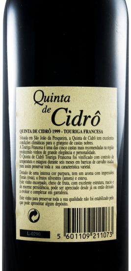 1999 Quinta de Cidrô Touriga Francesa red