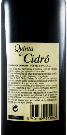 1999 Quinta de Cidrô Touriga Nacional red