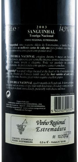 2003 Quinta do Sanguinhal Touriga Nacional tinto