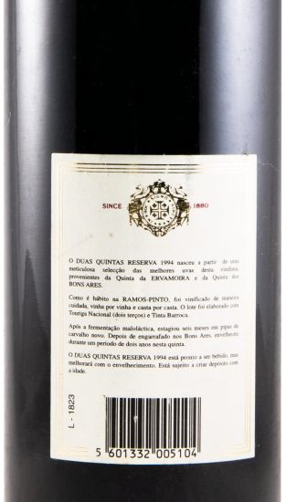 1994 Duas Quintas Reserva red