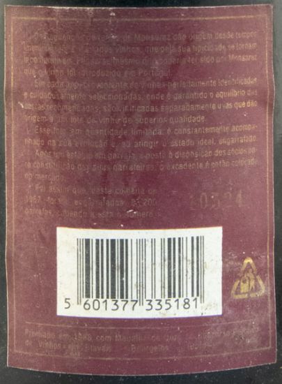 1987 Reguengos Garrafeira dos Sócios red