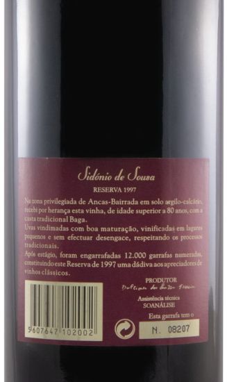 1997 Sidónio de Sousa Reserva tinto