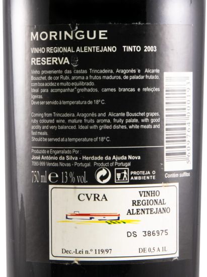 2003 Moringue Reserva tinto