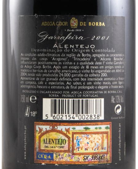 2001 Borba Garrafeira tinto