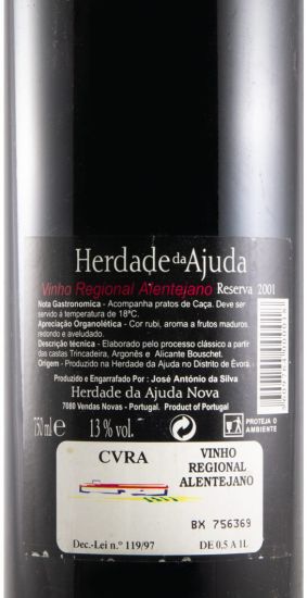 2001 Herdade da Ajuda Reserva tinto