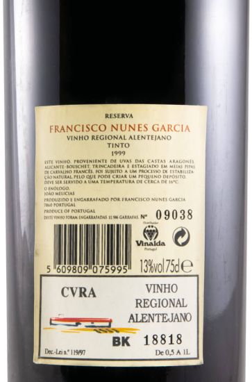 1999 Francisco Nunes Garcia Reserva red