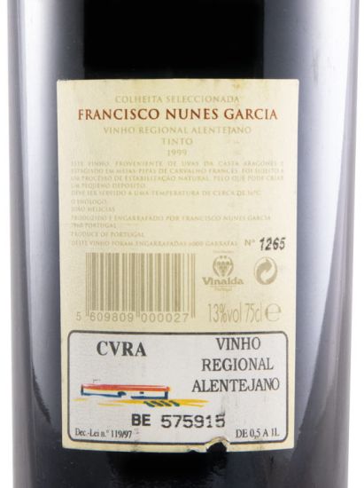 1999 Francisco Nunes Garcia Aragonez tinto