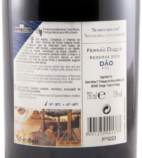 2000 Caves Velhas Fernão Duque Reserva tinto
